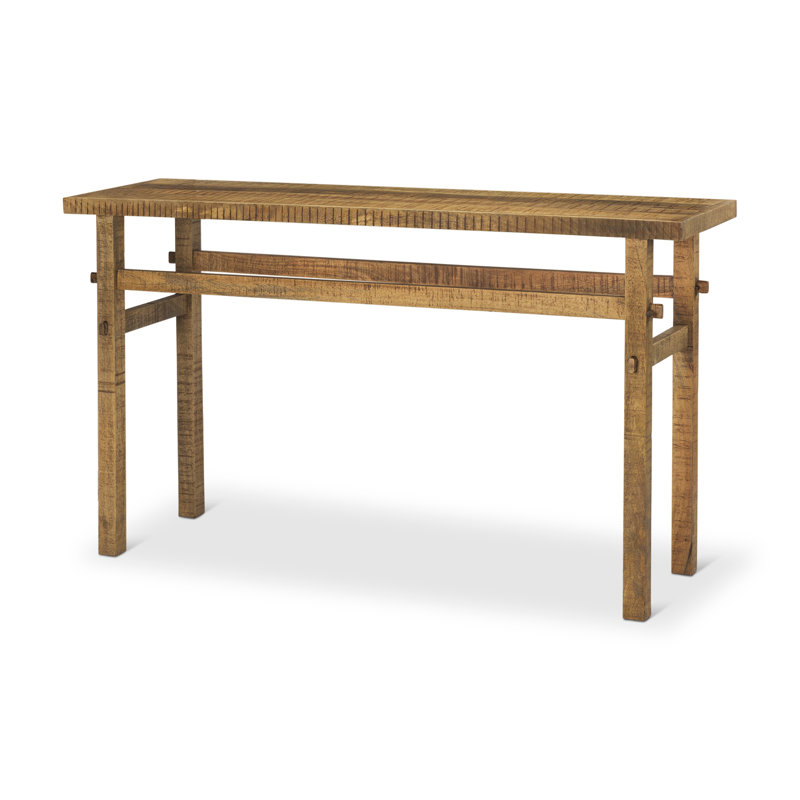 Bennit 54'' Solid Wood Console Table, Medium Brown