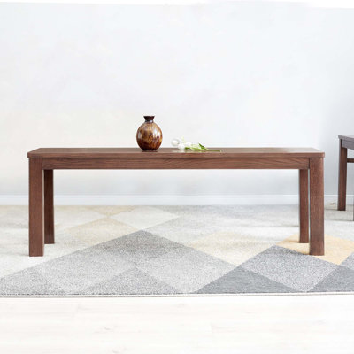 Banc en bois de chêne massif avec renfort en métal robuste pour le salon de la salle à manger et plus encore