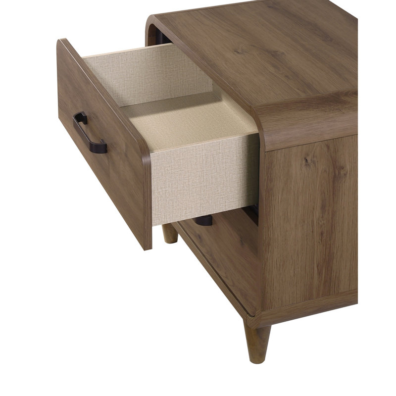 Rangement pour table de chevet à deux tiroirs Contemporary