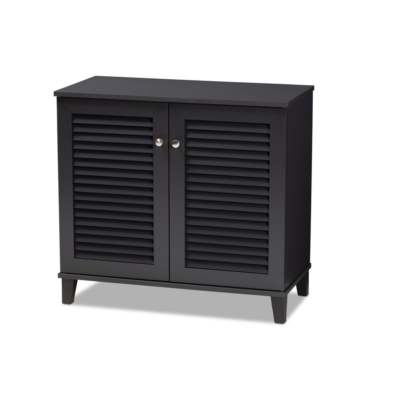Shoe Storage Cabinet, Dark Gray