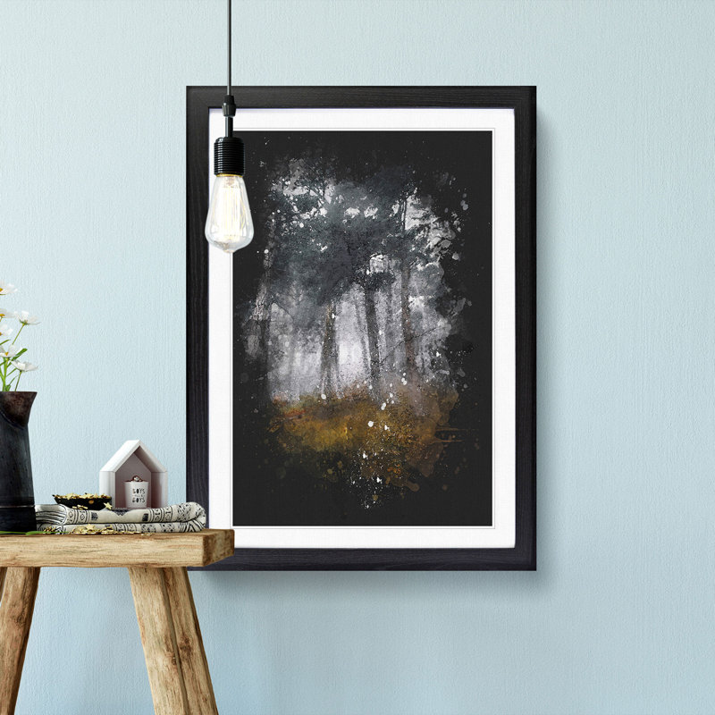 Forest in Russia - Picture Frame Graphic Art Print, Black Framed, 33cm H x 24cm W x 2cm D