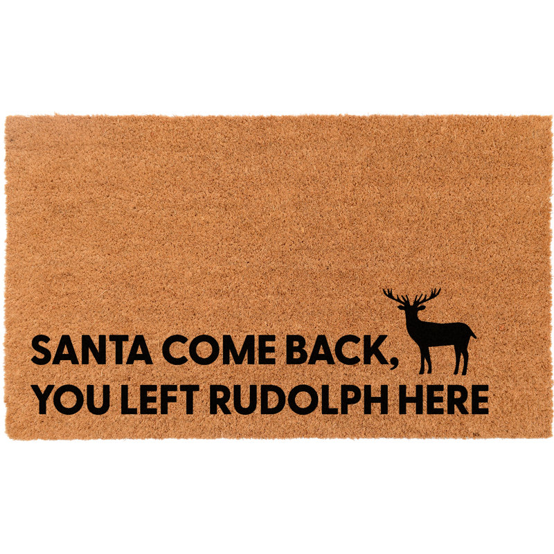 Tapis d'extérieur antidérapant Santa Come Back, L 18 po x L 30 po