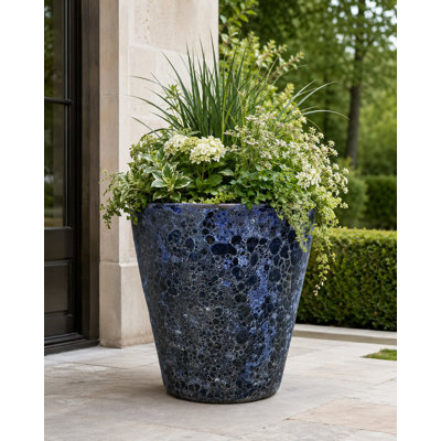 27.5 in. Vaso Planter - Blue Lava