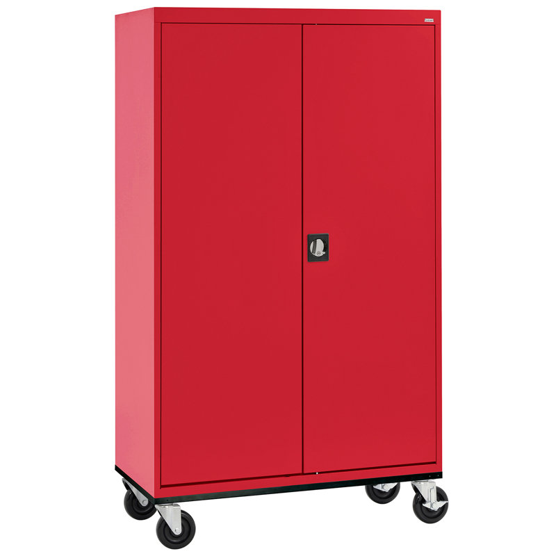 Steel, 78" H x 46" W  x  24" D, Red