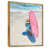 Toile avec cadre flottant or