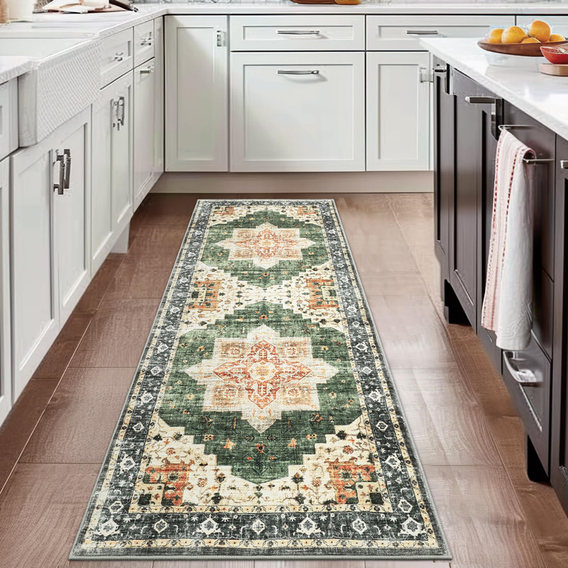 Tapis Carmelinda avec envers antidérapant, Tapis de couloir 2 pi x 6 pi