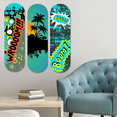 Superbe ensemble de peinture décorative en panneau de fibres à densité moyenne (3 pièces), imprimé UV, 27,6 x 27,6 pouces au total | 100% panneau de fibres à densité moyenne, épaisseur: 0,3 pouce | Parfait pour le salon, la chambre à coucher ou le bureau | Art mural accrocheur