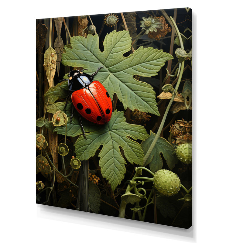 «Ladybug Ladybugs Leisure» sur impression sur toile, H 40 po x l 30 po x P 1,5 po