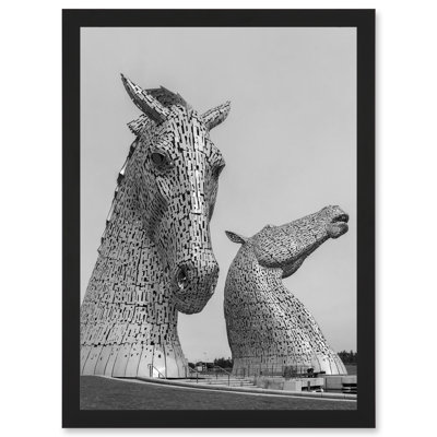Fines Kelpies Horse Sculptures Falkirk Scotland - Picture Frame Rectangle Print