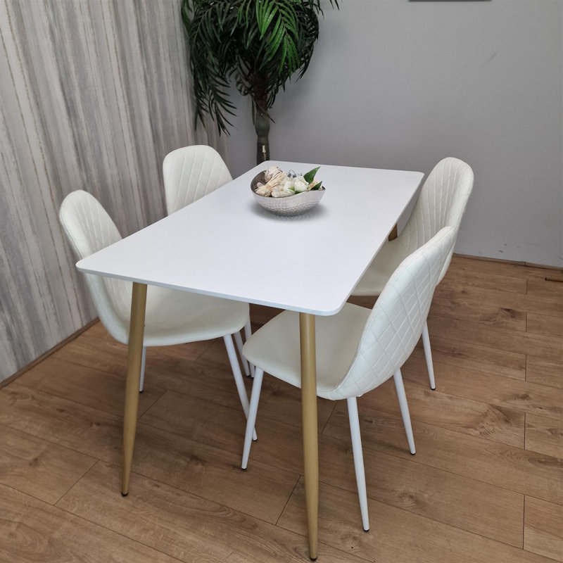 Ampthill 3 - Person Dining Set, White