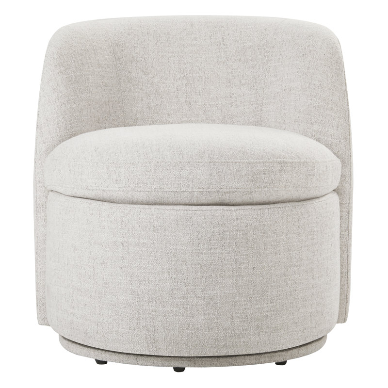 Fauteuil demi-tonneau pivotant Carmelo Estes, Nathan Performance Tweed de blé