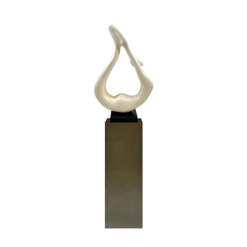 Figurines & Sculptures, White/Gray