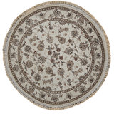 Hand Knotted Area Rug in Ivory