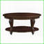 Table basse de salon ovale 42 po à 2 niveaux - Pieds en bois d'hévéa massif, facile à assembler et amp; Stable-1529734548-1529734550