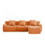 Canapé désossé, tissu en peluche de haute qualité à 3 places, conception antidérapante, conception épurée sans accoudoirs incurvés, chaise d'assemblage éponge haute densité 32D pour le salon, la chambre à coucher, orange