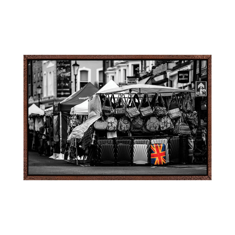 Carnaby Street by David Gardiner - Print on Canvas, 66.04 cm H x 45.72 cm W, Brown Framed