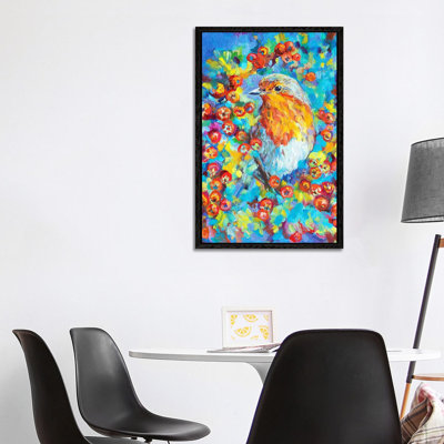 Hawthorn Robin by Sue Gardner - Painting on Canvas