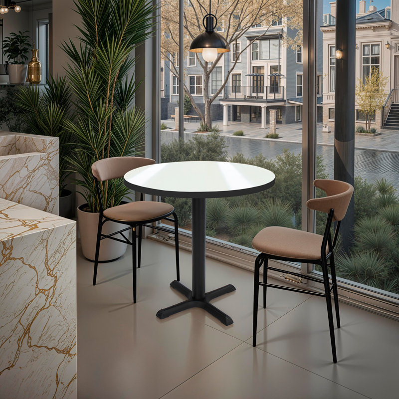 Table de pause ronde de 30 po L, Whiteboard, Noir