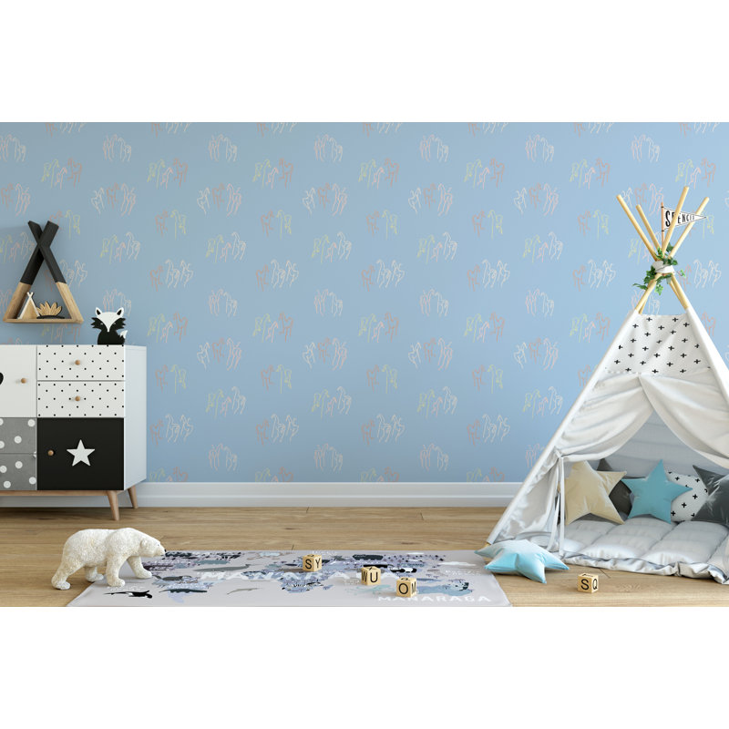 Yuki Osada Playful Horses Pop, Bleu clair