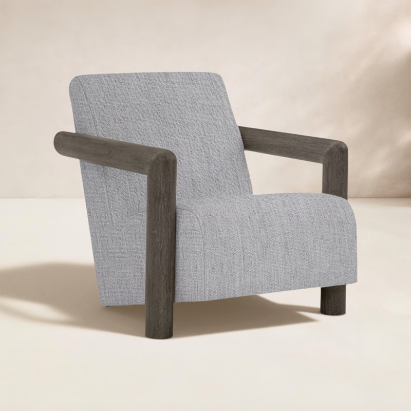 Mara Patio Chair with Cushions, Canvas Granite Sunbrella® Canvas, Smoked Truffle