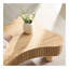 Table basse cylindrique moderne en bois de 42,52 pouces fabriquée à la main de forme irrégulière pour le salon, petite table basse avec piédestal robuste, couleur naturelle