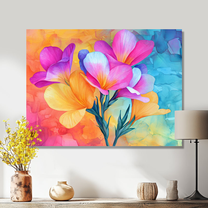 Irias I - iris, impression sur métal traditionnelle, H 12 po x l 20 po x P 0,84 po