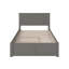 Lit plateforme en bois massif Nantucket avec pied de lit et gigogne-120232358-126308747