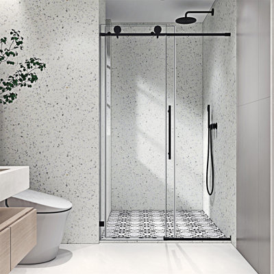 Porte de douche sans cadre