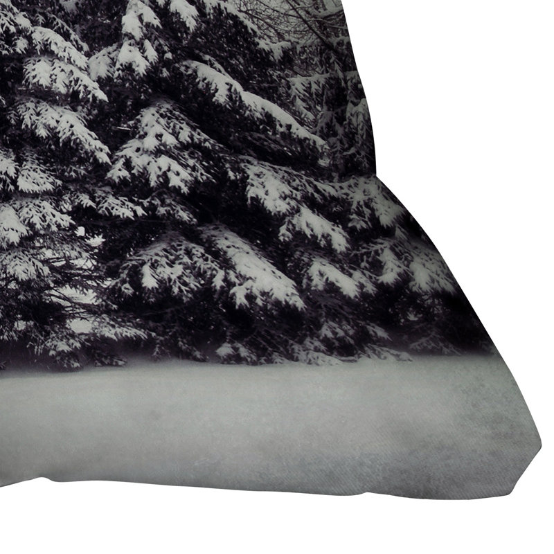  Snow and Pines Indoor/Outdoor Throw Pillow