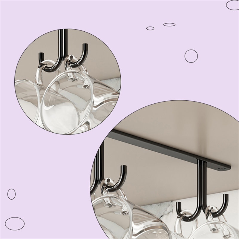 Support à tasse à café suspendu, H 2,55 po x l 7,08 po x P 2,55 po