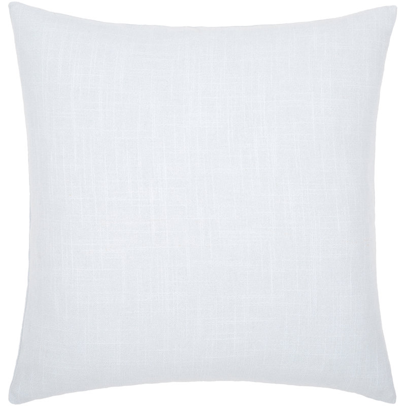Decatur Embroidered Down Throw Pillow, 18" x 18", Pale Blue/Mustard/Dusty Pink, Down
