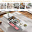 Table basse extensible avec plusieurs compartiments de rangement, bande à DEL de 16 couleurs et base robuste-1753191207