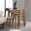 Ensemble de 4 tables gigognes Adelah 100% panneau de fibres à densité moyenne avec pieds en bois | Parfait pour la décoration scandinave
