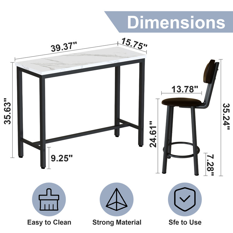 Trexton 2 - Person Four Leg Dining Set