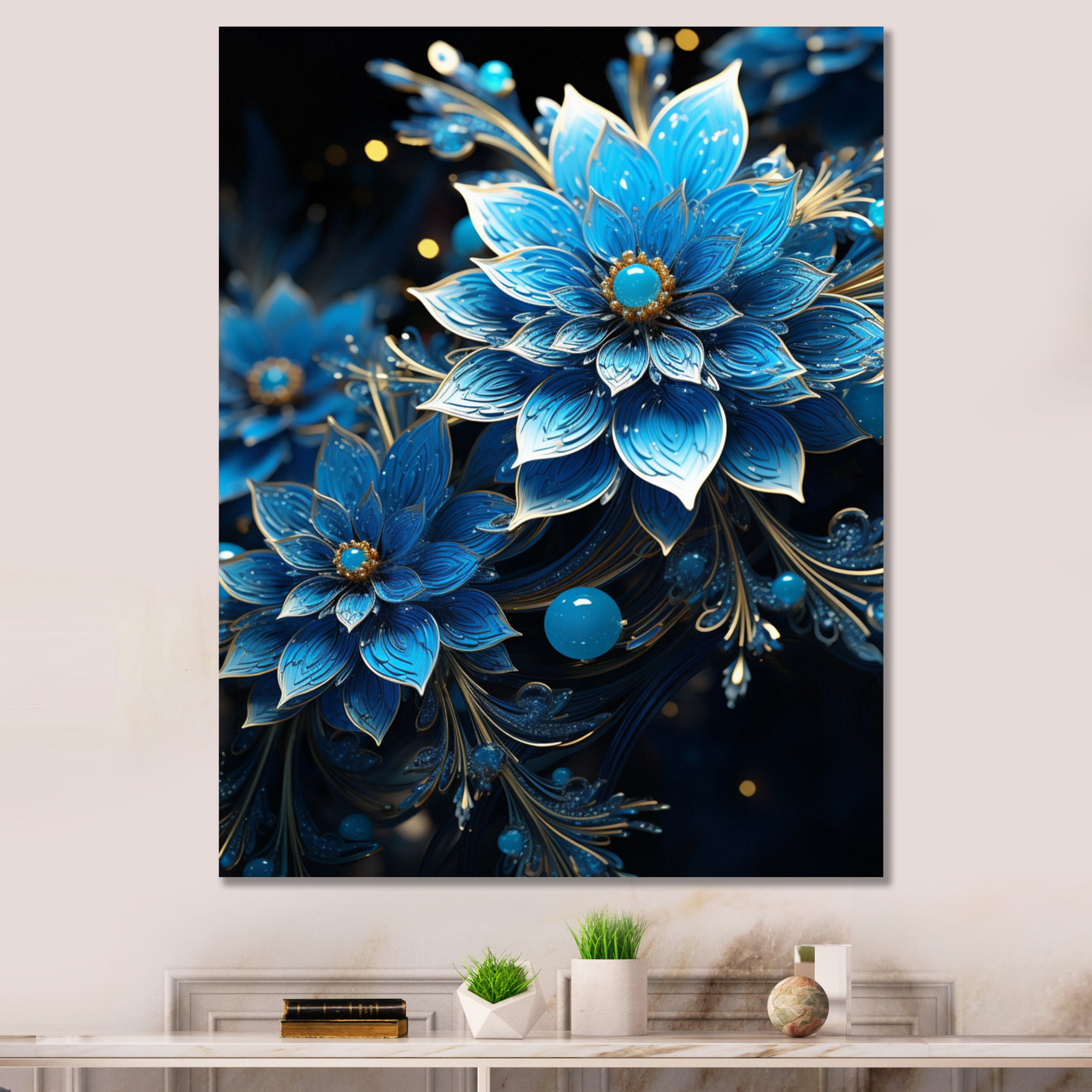 Buy Voilet Flower Pattern Printed Canvas Mandala at 50% OFF Online