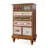 Retro Nut-Brown Solid Wood Accent Cabinet