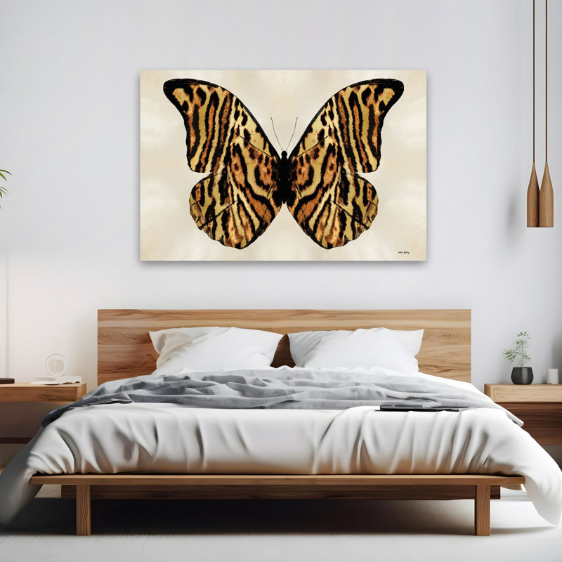 Papillon tigré rayé - Papillon contemporain, H 60 po x l 40 po