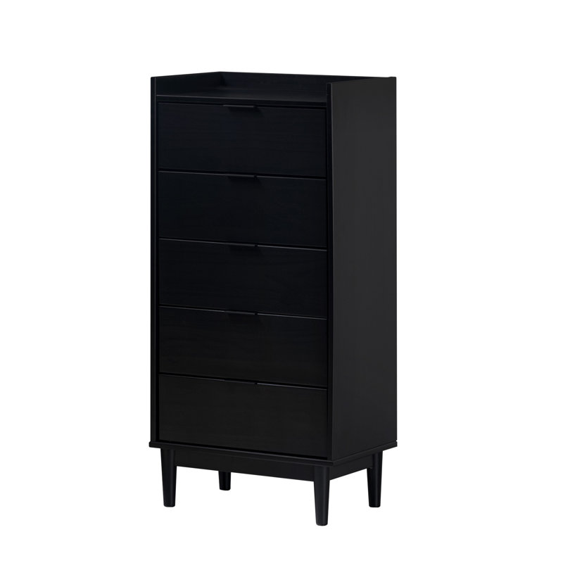 Commode 5 tiroirs Gheorghe, Noir / NotSturdy