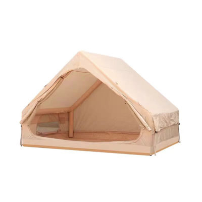 Outdoor Waterproof Inflatable Tent, Pump Included, 4-6 Person Luxury Glamping Shelter, Easy Setup 4 Season, 12 Mesh Windows