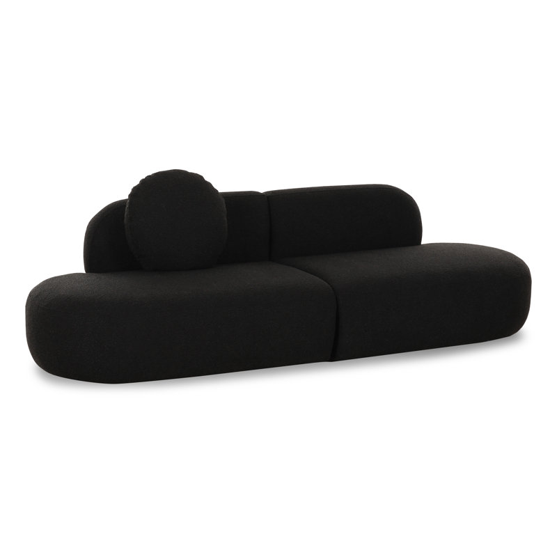Chrisshawn Black Boucle Sofa