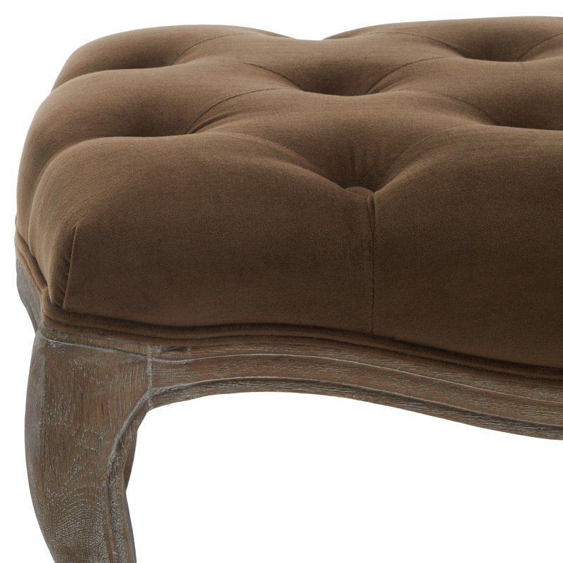 Fleur Linen Upholstered Bench, Spruce