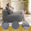 Pouf rond surdimensionné pour adulte de 132 cm de large, rempli de mousse, avec 2 coussins de dossier-133949065