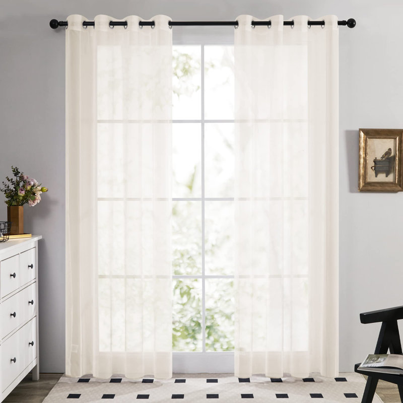 Rahema Semi Sheer Curtain Pair
