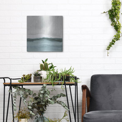 'Tranquil Silver Sea 2' by Chris Paschke Metal Wall Art