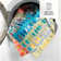 Paint Chip Multi Machine Washable Rug