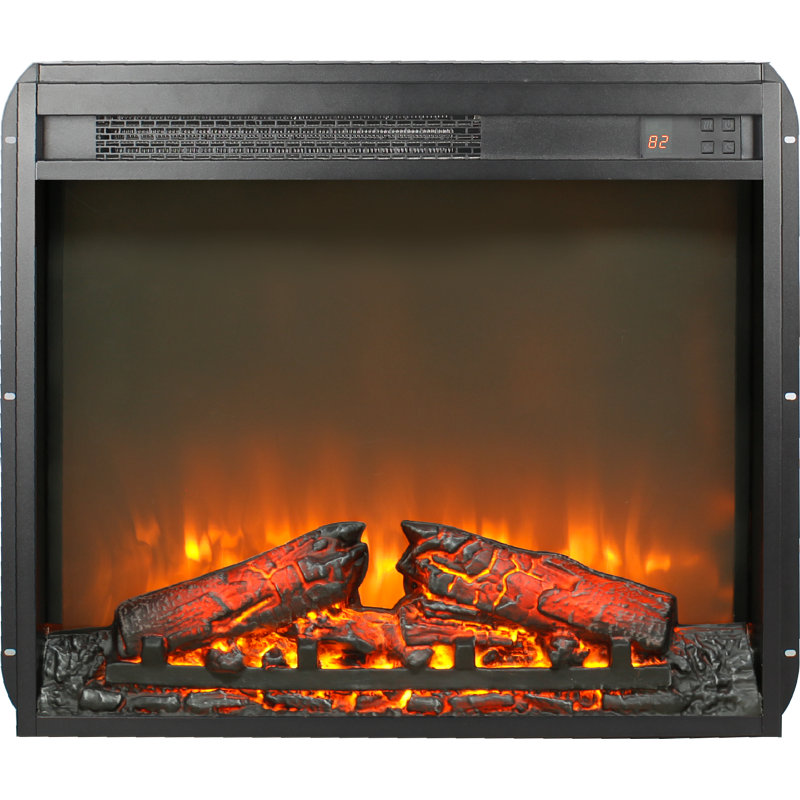 Rebrilliant Black Electric Fireplace Insert, 20.2" H x 24" W x 5" D