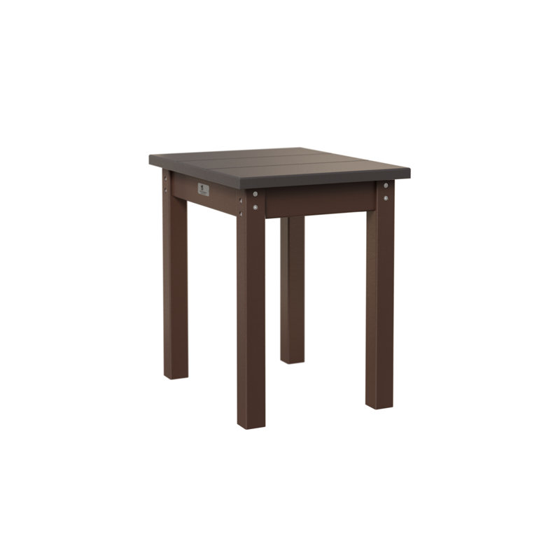 Berlin Gardens Economy End Table, Smoke Gray, Chocolate Brown