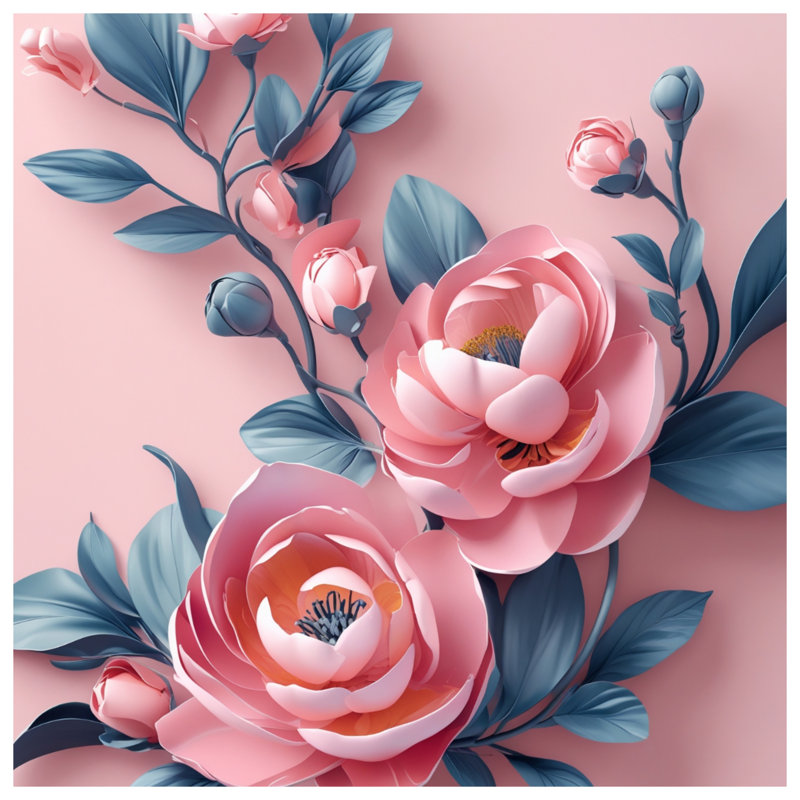 Rideau de douche rose pivoine très long, 70in W x 93in H