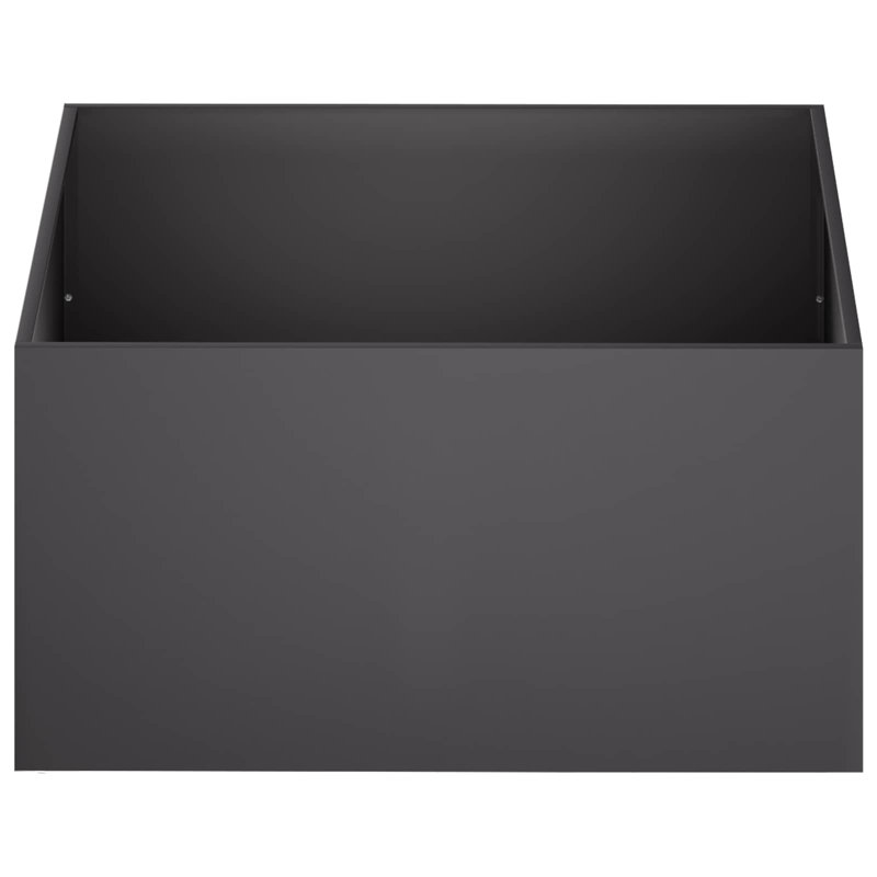Planter, 40cm H x 80cm W x 80cm D, Black, 2