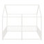 Structure de lit robuste à plancher bas avec garde-corps et toit